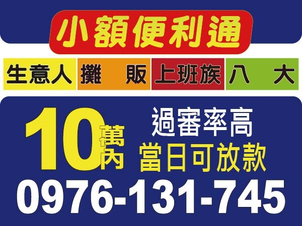 小額借錢 八大借錢 過審率高